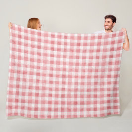 Roze Witte Gekeperde Strepen Fleece Deken