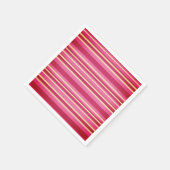 Roze Witte Gele Strepen Papieren servetten (Hoek)