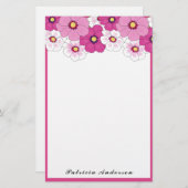 roze witte, gele ventilator briefpapier (Voorkant / Achterkant)