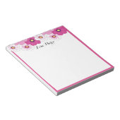 roze witte, gele ventilator notitieblok (Schuin)