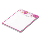 roze witte, gele ventilator notitieblok (Linkerzijde)