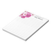 roze witte, gele ventilator, speciaal aangepast notitieblok (Linkerzijde)