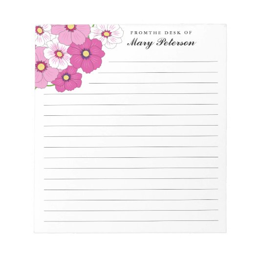 roze witte, gele ventilator, speciaal aangepast notitieblok (Voorkant)