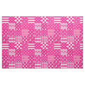 Roze Witte Gemengde Patchwork Ontwerp Stof (Fat Quarter)