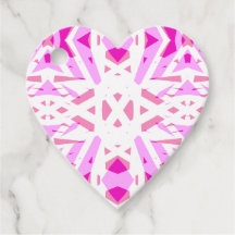 Roze witte geometrische kunst Deco Valentijnse Lov