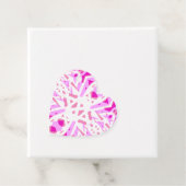 Roze witte geometrische kunst Deco Valentijnse Lov Bedankjes Labels (In situ)