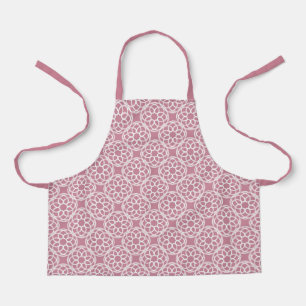 Roze Witte Geometrische Naadloos Patroon Schort