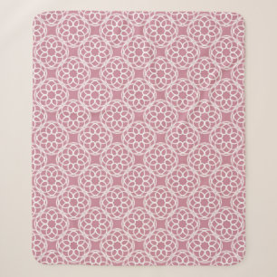 Roze Witte Geometrische Naadloos Patroon Sherpa Deken