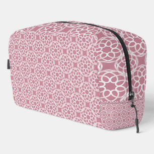Roze witte geometrische naadloze patroon toilettas toilettasje