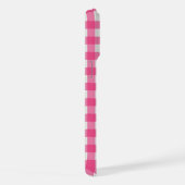 Roze witte geruite geruite gingham iPhone hoesje (Rechterkant)