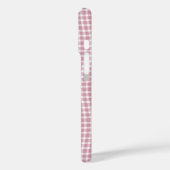 Roze Witte Geruite Geruite Naadloos Patroon Case-Mate iPhone Case (Achterkant / Links)