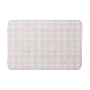 Roze Witte Geruite Strepen Bruidsdouche Badmat
