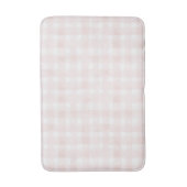 Roze Witte Geruite Strepen Bruidsdouche Badmat (Voorkant Verticaal)