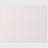 Roze Witte Geruite Strepen Bruidsdouche Cadeaupapier (Vlak)