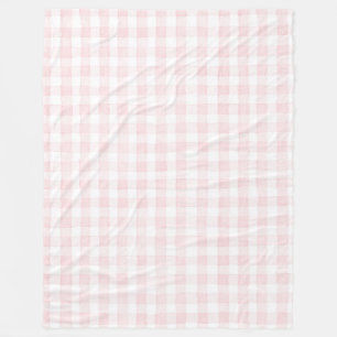 Roze Witte Geruite Strepen Fleece Deken