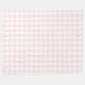 Roze Witte Geruite Strepen Fleece Deken (Voorkant (Horizontaal))