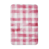 Roze Witte Geruite Strepen Verjaardag Badmat (Voorkant Verticaal)