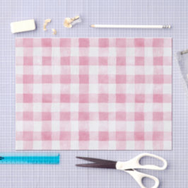Roze Witte Geruite Strepen Verjaardag Tissuepapier