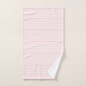 Roze & Witte Gestreepte Badhanddoek Sets Bad Handdoek (Handdoek)