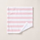Roze & Witte Gestreepte Badhanddoek Sets Bad Handdoek (Wasdoekje)