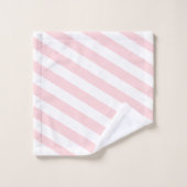 Roze & Witte Gestreepte Badhanddoek Sets Bad Handdoek (Wasdoekje)