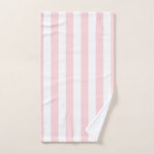 Roze & Witte Gestreepte Badhanddoek Sets Bad Handdoek (Handdoek)