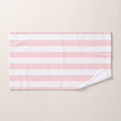 Roze & Witte Gestreepte Badhanddoek Sets Bad Handdoek (Handdoek)