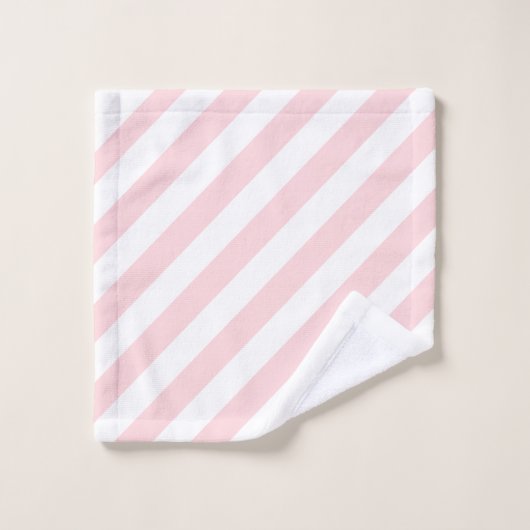 Roze & Witte Gestreepte Badhanddoek Sets Bad Handdoek (Wasdoekje)