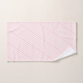Roze & Witte Gestreepte Badhanddoek Sets Bad Handdoek (Handdoek)