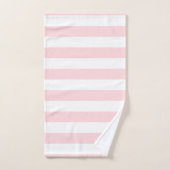 Roze & Witte Gestreepte Badhanddoek Sets Bad Handdoek (Handdoek)