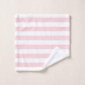 Roze & Witte Gestreepte Badhanddoek Sets Bad Handdoek (Wasdoekje)