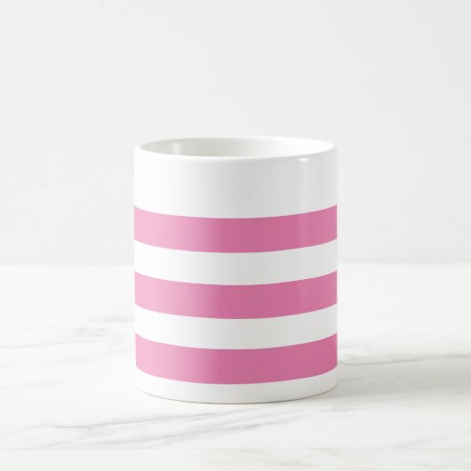 Roze & Witte Gestreepte Mok (Center)