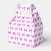 Roze-witte gingham boog patroon bedankdoosjes (Achterkant)