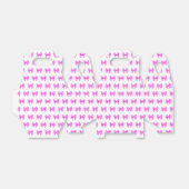 Roze-witte gingham boog patroon bedankdoosjes (Uitgevouwen)