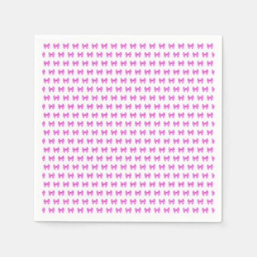 Roze-witte gingham boog patroon servet (Voorkant)