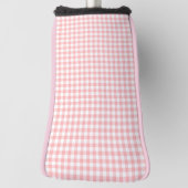 Roze witte gingham Check Pset Golfheadcover (Draai 90)