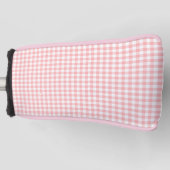 Roze witte gingham Check Pset Golfheadcover (Voorkant)