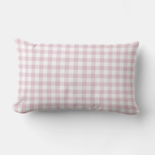 Roze Witte Gingham Ruitpatroon Buitenkussen