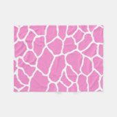 Roze witte Giraffe Fleece Deken (Voorkant (Horizontaal))