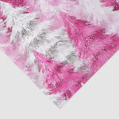 Roze witte glans kerstbomen tissuepapier (Detail)
