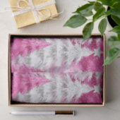 Roze witte glans kerstbomen tissuepapier (Geschenk)