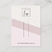 Roze Witte Glitter Keramische Haarklem Display Log Visitekaartje (Voorkant)