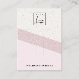 Roze Witte Glitter Keramische Haarklem Display Log Visitekaartje