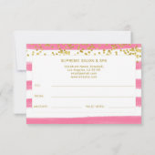 Roze witte Glitter-klantcadeaubon (Achterkant)