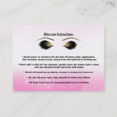 Roze Witte Glitter Lashes Verwijs Vriend Nazorg Aanbevelingskaartje (Achterkant)