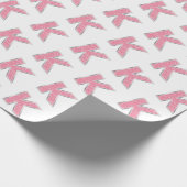 Roze Witte Glitter letter K Cadeaupapier (Hoek)