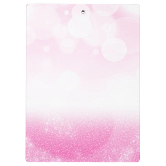 Roze witte glitter Sparkle Lashes Aangepast Klembord (Achterkant)