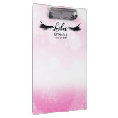 Roze witte glitter Sparkle Lashes Aangepast Klembord (Rechts)