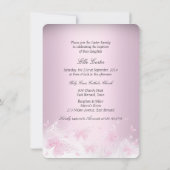 Roze Witte Glitter Vlinder Doop Kaart (Achterkant)