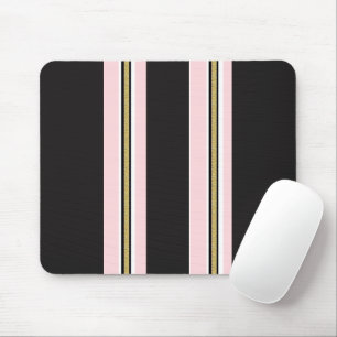 Roze & Witte Goud Zwarte Streep Muismat
